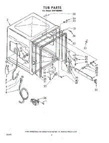 06 - Tub parts for Whirlpool Dishwasher SHF7800W1 / from AppliancePartsPros.com
