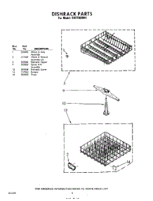 08 - Dish Rack parts for Whirlpool Dishwasher SHF7800W1 / from AppliancePartsPros.com