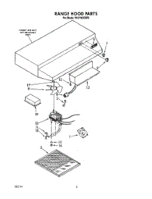 02 - Section parts for Whirlpool Hood RH2730XXN0 / from AppliancePartsPros.com