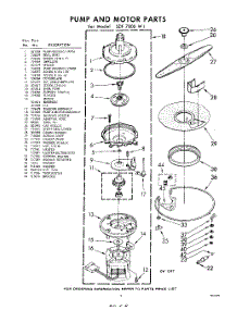 09 - Pump And Motor parts for Whirlpool SDF7800W1 / from AppliancePartsPros.com