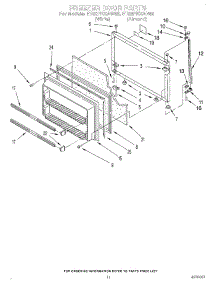 07 - Freezer Door parts for Whirlpool Refrigerator ET22PKXAN02 / from AppliancePartsPros.com