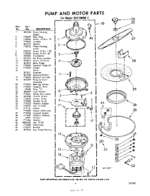 09 - Pump And Motor parts for Whirlpool SDF7800W2 / from AppliancePartsPros.com
