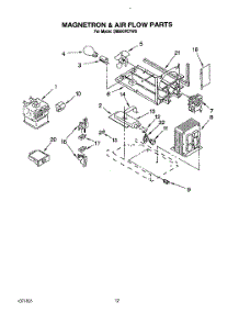 12 - Magnetron And Airflow parts for Whirlpool Range SM980PEYN0 / from AppliancePartsPros.com