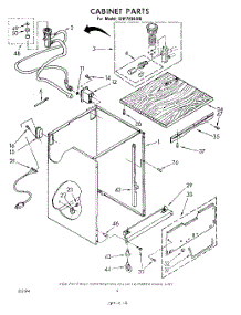 02 - Cabinet parts for Whirlpool Dishwasher SHF7804W0 / from AppliancePartsPros.com