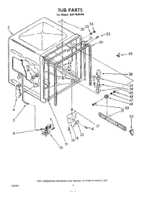 06 - Tub parts for Whirlpool Dishwasher SHF7804W0 / from AppliancePartsPros.com