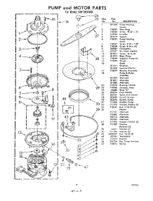 09 - Pump And Motor parts for Whirlpool Dishwasher SHF7804W0 / from AppliancePartsPros.com
