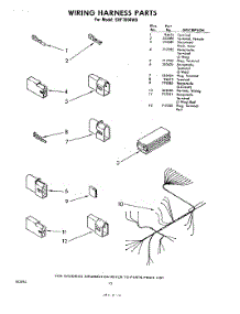 10 - Wiring Harness parts for Whirlpool Dishwasher SHF7804W0 / from AppliancePartsPros.com