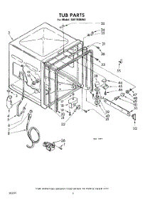 06 - Tub parts for Whirlpool SDF7800W3 / from AppliancePartsPros.com