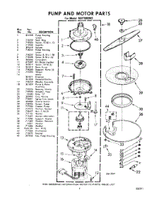 09 - Pump And Motor parts for Whirlpool SDF7800W3 / from AppliancePartsPros.com