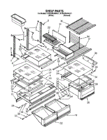 04 - Shelf, Lit / Optional parts for Kitchenaid Refrigerator KTRS20KAAL01 / from AppliancePartsPros.com