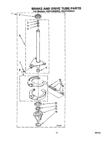 08 - Brake And Drive Tube parts for Whirlpool Washer RAX7245BL0 / from AppliancePartsPros.com