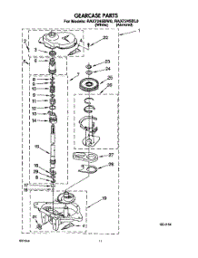 09 - Gearcase parts for Whirlpool Washer RAX7245BL0 / from AppliancePartsPros.com