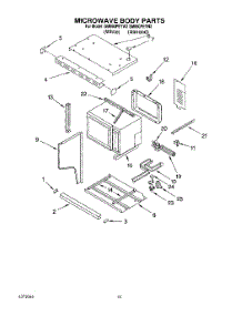 09 - Microwave Body parts for Whirlpool Range SM980PEYN2 / from AppliancePartsPros.com