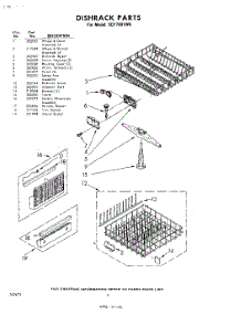 08 - Dish Rack parts for Whirlpool SDF7801W0 / from AppliancePartsPros.com