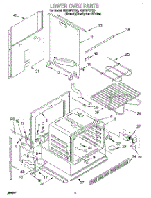 03 - Lower Oven parts for Whirlpool Oven RB270PXYB0 / from AppliancePartsPros.com