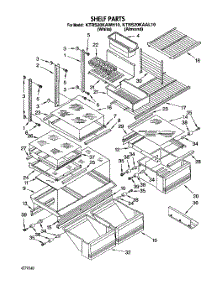 04 - Shelf, Lit / Optional parts for Kitchenaid Refrigerator KTRS20KAAL10 / from AppliancePartsPros.com