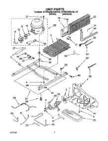 05 - Unit parts for Kitchenaid Refrigerator KTRS20KAAL10 / from AppliancePartsPros.com
