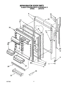 06 - Refrigerator Door parts for Kitchenaid Refrigerator KTRS20KAAL10 / from AppliancePartsPros.com
