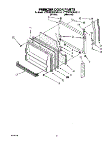 07 - Freezer Door parts for Kitchenaid Refrigerator KTRS20KAAL10 / from AppliancePartsPros.com