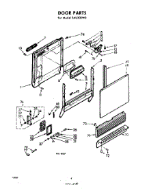 02 - Door parts for Whirlpool SAU300W0 / from AppliancePartsPros.com