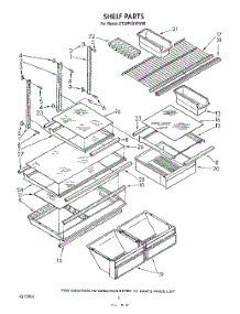 05 - Shelf , Lit / Optional parts for Whirlpool Refrigerator ET22PKXWN00 / from AppliancePartsPros.com