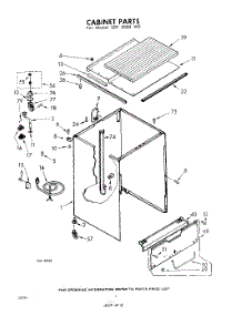 02 - Cabinet parts for Whirlpool SDF8000W0 / from AppliancePartsPros.com