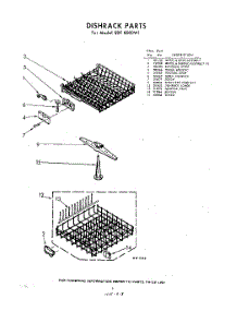 08 - Dish Rack parts for Whirlpool SDF8000W1 / from AppliancePartsPros.com