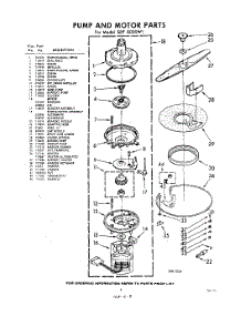 09 - Pump And Motor parts for Whirlpool SDF8000W1 / from AppliancePartsPros.com
