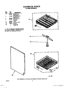 06 - Dishrack parts for Whirlpool Dishwasher SHU30000 / from AppliancePartsPros.com