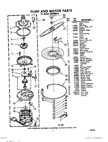 07 - Pump And Motor parts for Whirlpool Dishwasher SHU30000 / from AppliancePartsPros.com