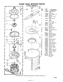 07 - Pump And Motor parts for Whirlpool Dishwasher SHU30010 / from AppliancePartsPros.com