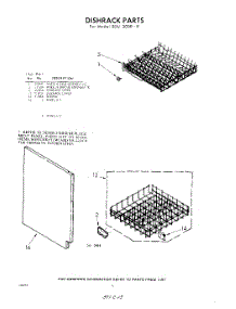 06 - Dish Rack parts for Whirlpool SDU30000 / from AppliancePartsPros.com