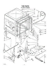 02 - Tub parts for Whirlpool Dishwasher SHU30040 / from AppliancePartsPros.com