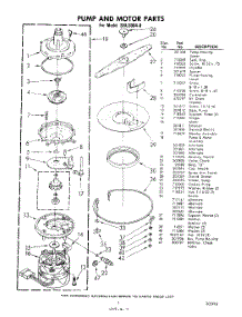 07 - Pump And Motor parts for Whirlpool Dishwasher SHU30040 / from AppliancePartsPros.com