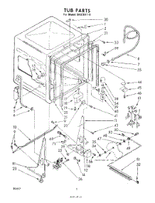 02 - Tub parts for Whirlpool Dishwasher SHU30110 / from AppliancePartsPros.com