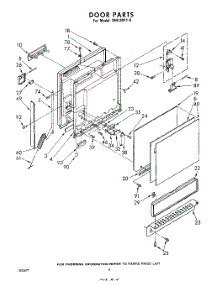04 - Door parts for Whirlpool Dishwasher SHU30110 / from AppliancePartsPros.com