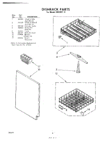06 - Dish Rack parts for Whirlpool Dishwasher SHU30110 / from AppliancePartsPros.com