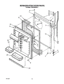 06 - Refrigerator Door parts for Kitchenaid Refrigerator KTRS20KWAL11 / from AppliancePartsPros.com