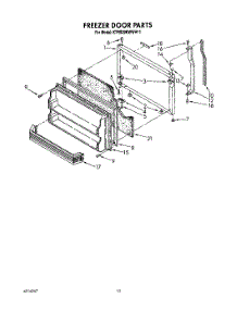 07 - Freezer Door parts for Kitchenaid Refrigerator KTRS20KWAL11 / from AppliancePartsPros.com
