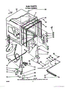 02 - Tub parts for Whirlpool Dishwasher SHU40000 / from AppliancePartsPros.com