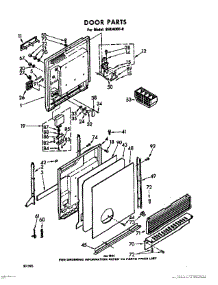 04 - Door parts for Whirlpool Dishwasher SHU40000 / from AppliancePartsPros.com