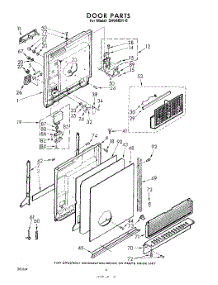 04 - Door parts for Whirlpool Dishwasher SHU40010 / from AppliancePartsPros.com