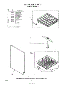 06 - Dish Rack parts for Whirlpool Dishwasher SHU40010 / from AppliancePartsPros.com