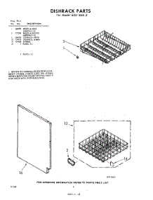 06 - Dish Rack parts for Whirlpool SDU30012 / from AppliancePartsPros.com