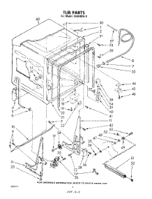 02 - Tub parts for Whirlpool Dishwasher SHU40040 / from AppliancePartsPros.com