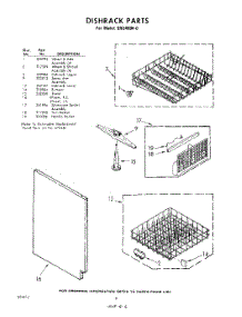 06 - Dish Rack parts for Whirlpool Dishwasher SHU40040 / from AppliancePartsPros.com