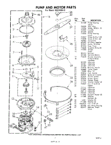 07 - Pump And Motor parts for Whirlpool Dishwasher SHU40040 / from AppliancePartsPros.com
