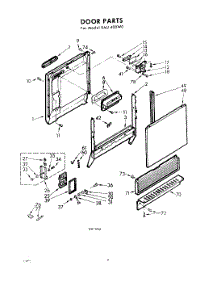 02 - Door parts for Whirlpool SAU400W0 / from AppliancePartsPros.com