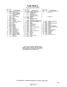 05 - Section parts for Whirlpool SAU400W1 / from AppliancePartsPros.com
