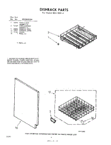 06 - Dish Rack parts for Whirlpool SDU30014 / from AppliancePartsPros.com